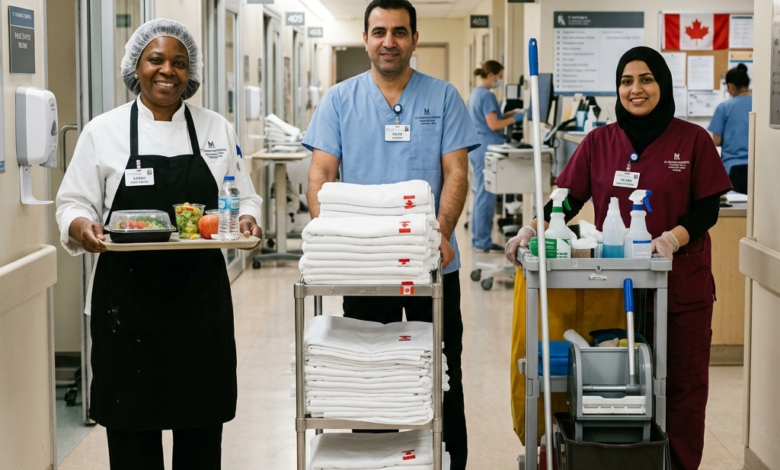 مطلوب عامل خدمة الطعام – غسيل الملابس – خدمات الغرف في مستشفى بكندا