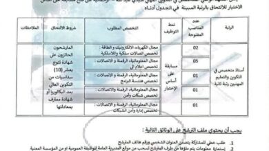 اعلان توظيف بالمعهد الوطني المتخصص في التكوين المهني سيدي عبد الله الرحمانية بالجزائر
