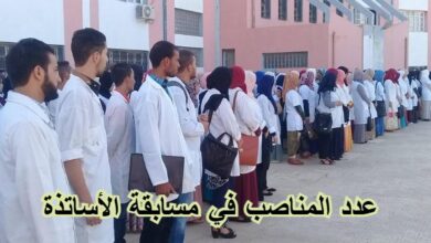 عدد المناصب المخصصة لكل ولاية في مسابقة الأساتذة 2025