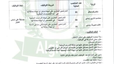 اعلان توظيف بالمعهد الوطني للتكوين المهني المتخصص في الفنون و الصناعات المطبعية بالجزائر