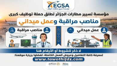 مؤسسة تسيير مطارات الجزائر تطلق حملة توظيف لمناصب مراقبة وعمل ميداني