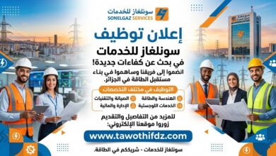 اعلان توظيف في مؤسسة سونلغاز Sonelgaz Services