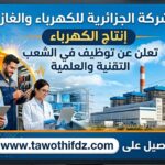 الشركة الجزائرية للكهرباء والغاز - إنتاج الكهرباء - تعلن عن توظيف في الشعب التقنية والعلمية