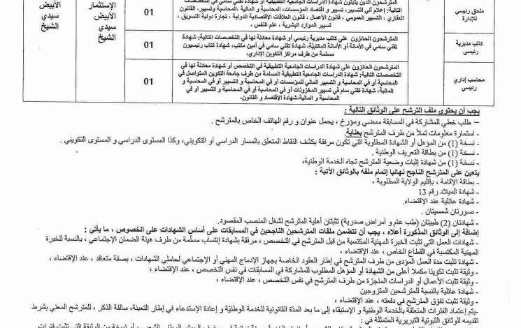مديرية الصناعة لولاية البيض تعلن عن مسابقة توظيف