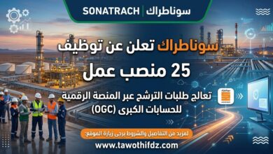 سوناطراك تعلن عن توظيف 25 منصب عمل تعالج طلبات الترشح الخاصة بها عبر المنصة الرقمية للحسابات الكبرى (OGC).