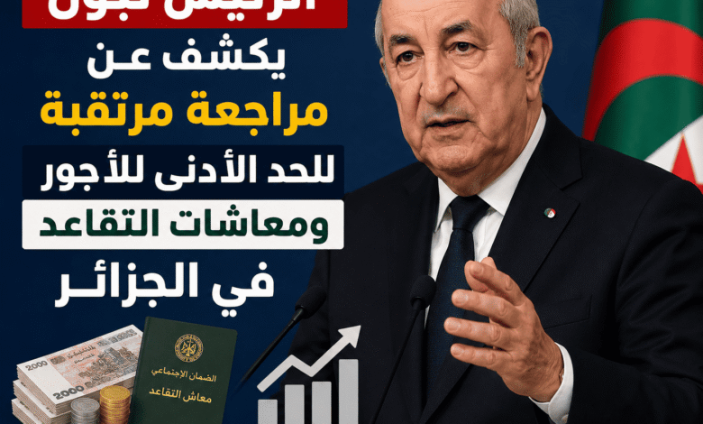الرئيس تبون يكشف عن مراجعة مرتقبة للحد الأدنى للأجور ومعاشات التقاعد في الجزائر