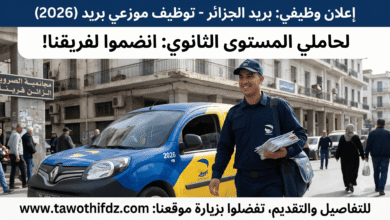وظائف بريد الجزائر 2026: توظيف موزعي بريد لحاملي المستوى الثانوي