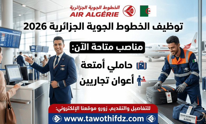 توظيف الخطوط الجوية الجزائرية 2026.. مناصب حاملي أمتعة وأعوان تجاريين متاحة الآن