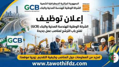 الشركة الوطنية للهندسة المدنية والبناء GCB تفتح باب الترشح لمناصب عمل جديدة