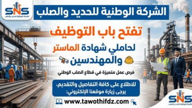 الشركة الوطنية للحديد والصلب تفتح باب التوظيف لحاملي شهادة الماستر والمهندسين