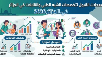 معدلات القبول لتخصصات الشبه الطبي والقابلات في الجزائر 2026