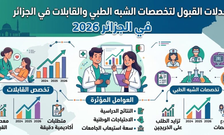 معدلات القبول لتخصصات الشبه الطبي والقابلات في الجزائر 2026