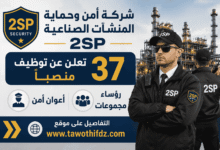 شركة أمن وحماية المنشآت الصناعية 2SP تعلن عن توظيف 37 منصبًا.. أعوان أمن ورؤساء مجموعات