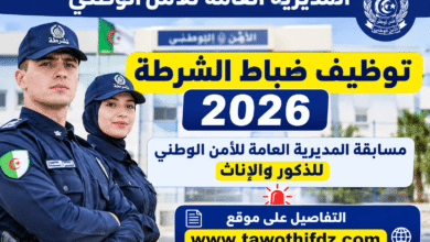 توظيف ضباط الشرطة 2026: مسابقة المديرية العامة للأمن الوطني للذكور والإناث