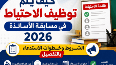 كيف يتم توظيف الاحتياط في مسابقة الأساتذة 2026؟ الشروط وخطوات الاستدعاء بالتفصيل.