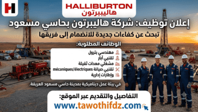 شركة هاليبرتون بحاسي مسعود تبحث عن كفاءات جديدة للانضمام إلى فريقها.