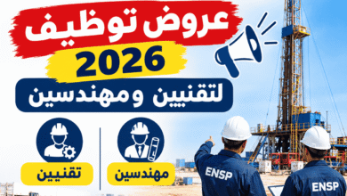 المؤسسة الوطنية لخدمات الآبار ENSP: عروض توظيف 2026 لتقنيين ومهندسين
