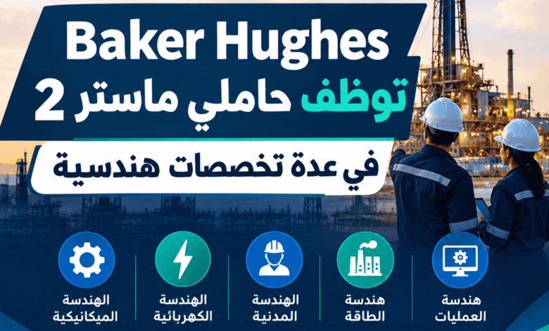 Baker Hughes توظف حاملي ماستر 2 في عدة تخصصات هندسية