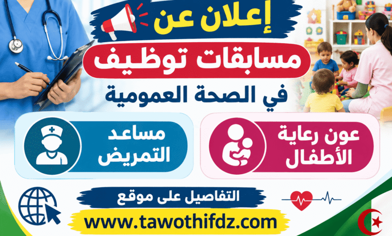 إعلان عن مسابقات توظيف في الصحة العمومية لمنصبي مساعد التمريض وعون رعاية الأطفال