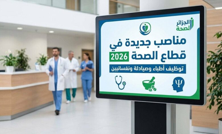 مناصب جديدة في قطاع الصحة 2026.. توظيف أطباء وصيادلة ونفسانيين