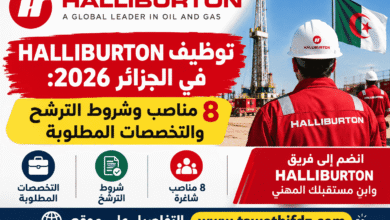 توظيف HALLIBURTON في الجزائر 2026: 8 مناصب وشروط الترشح والتخصصات المطلوبة