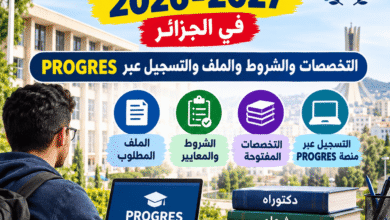 مسابقة الدكتوراه 2026-2027 في الجزائر: التخصصات والشروط والملف والتسجيل عبر PROGRES