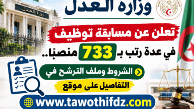 وزارة العدل تعلن عن مسابقة توظيف في عدة رتب بـ733 منصبًا.. الشروط وملف الترشح