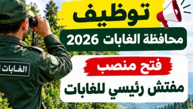 توظيف محافظة الغابات 2026: فتح منصب مفتش رئيسي للغابات