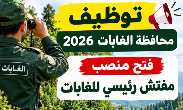 توظيف محافظة الغابات 2026: فتح منصب مفتش رئيسي للغابات